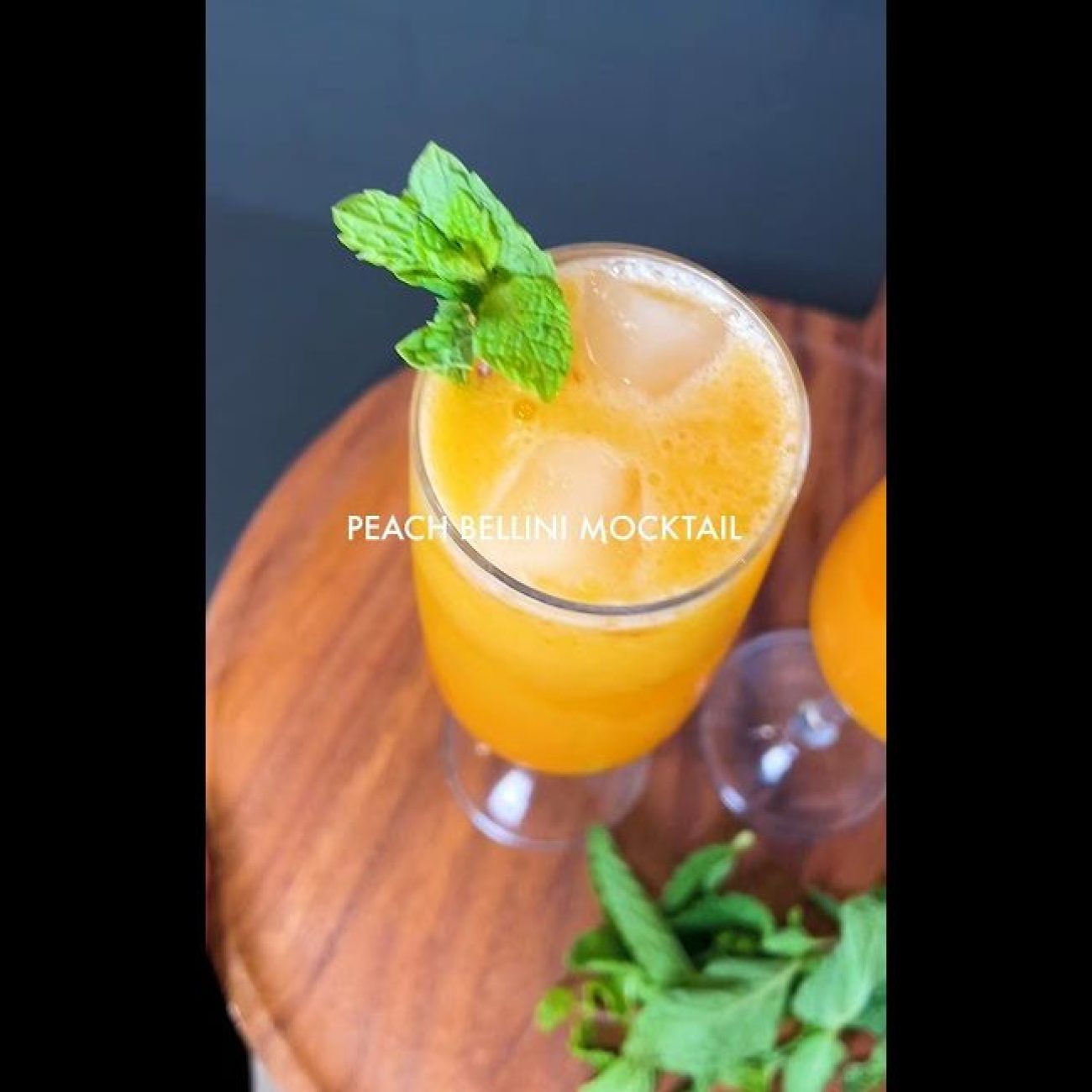 Non-Alcoholic Mango Bellini Mocktail Recipe