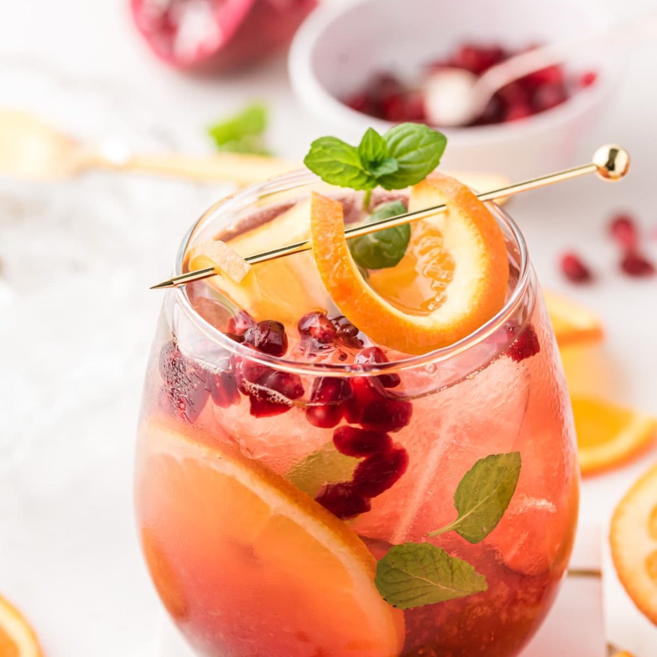 Non-Alcoholic Pomegranate Sangria Delight