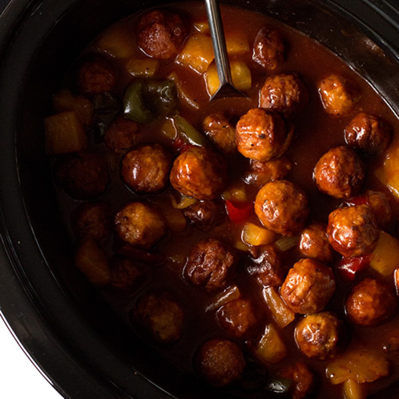 Not Too Sweet & Sour Meatballs Crock Pot