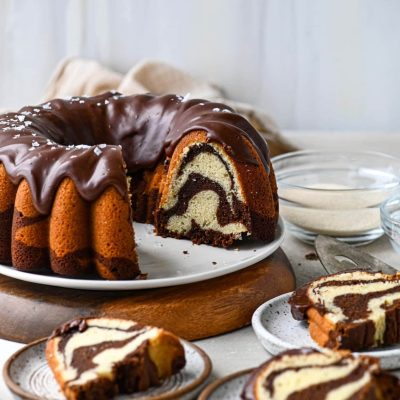 Old-Fashioned Marble Cake No Chocolate