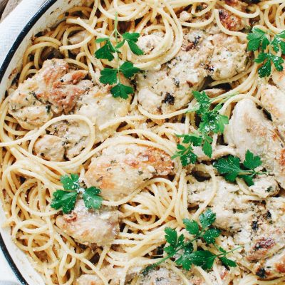 Olive Oil Chicken Spaghetti