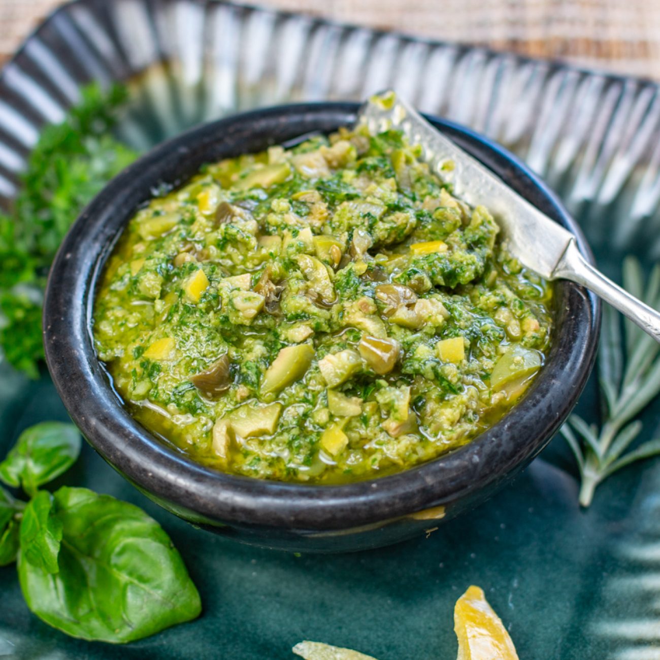 Olives With Herbs & Preserved Lemon