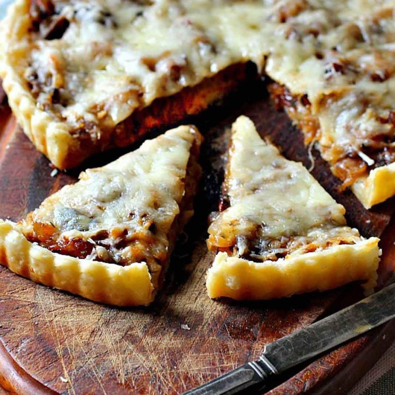 Onion Cheese Bacon Tart