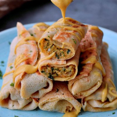 Onion-Garlic Crepes