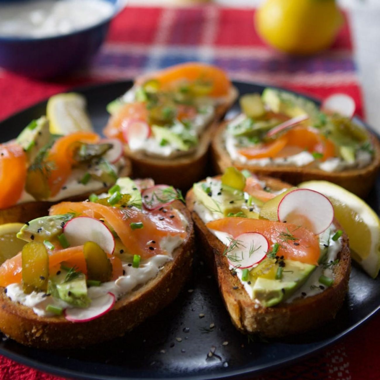 Open-Faced Smoked Salmon Sandwich Delight