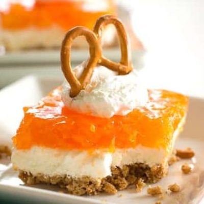 Orange Gelatin Pretzel Salad