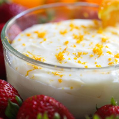 Orange Marshmallow Fruit Dip