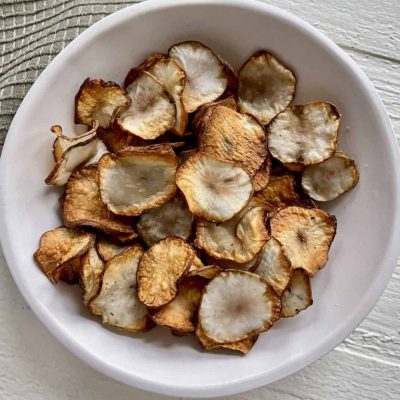 Oven-Baked Sunchoke Chips With Garlic And