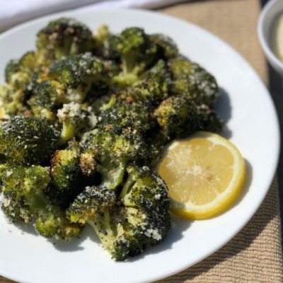 Oven-Roasted Broccoli With Parmesan Low