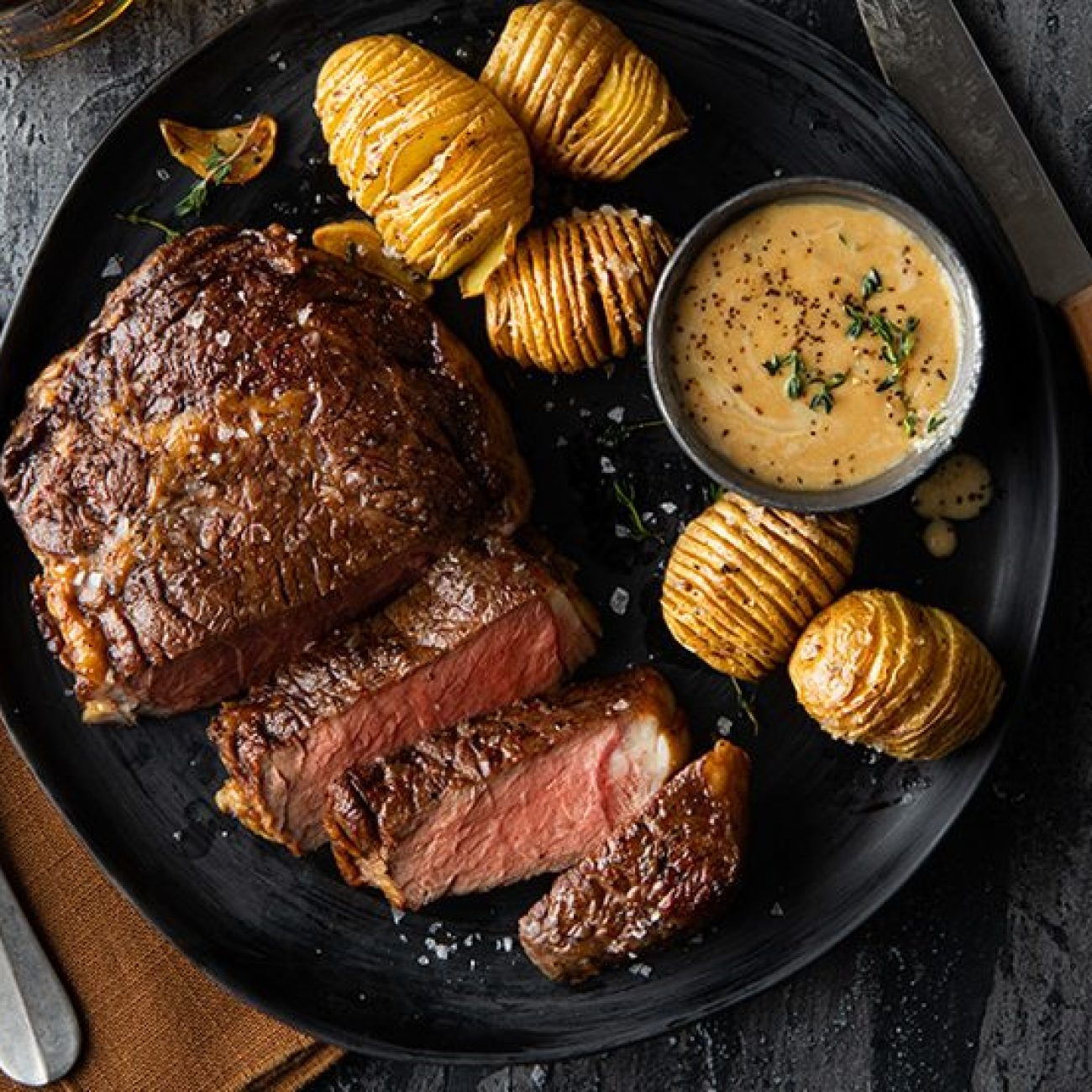 Pan-Broiled Steak With Whiskey Sauce