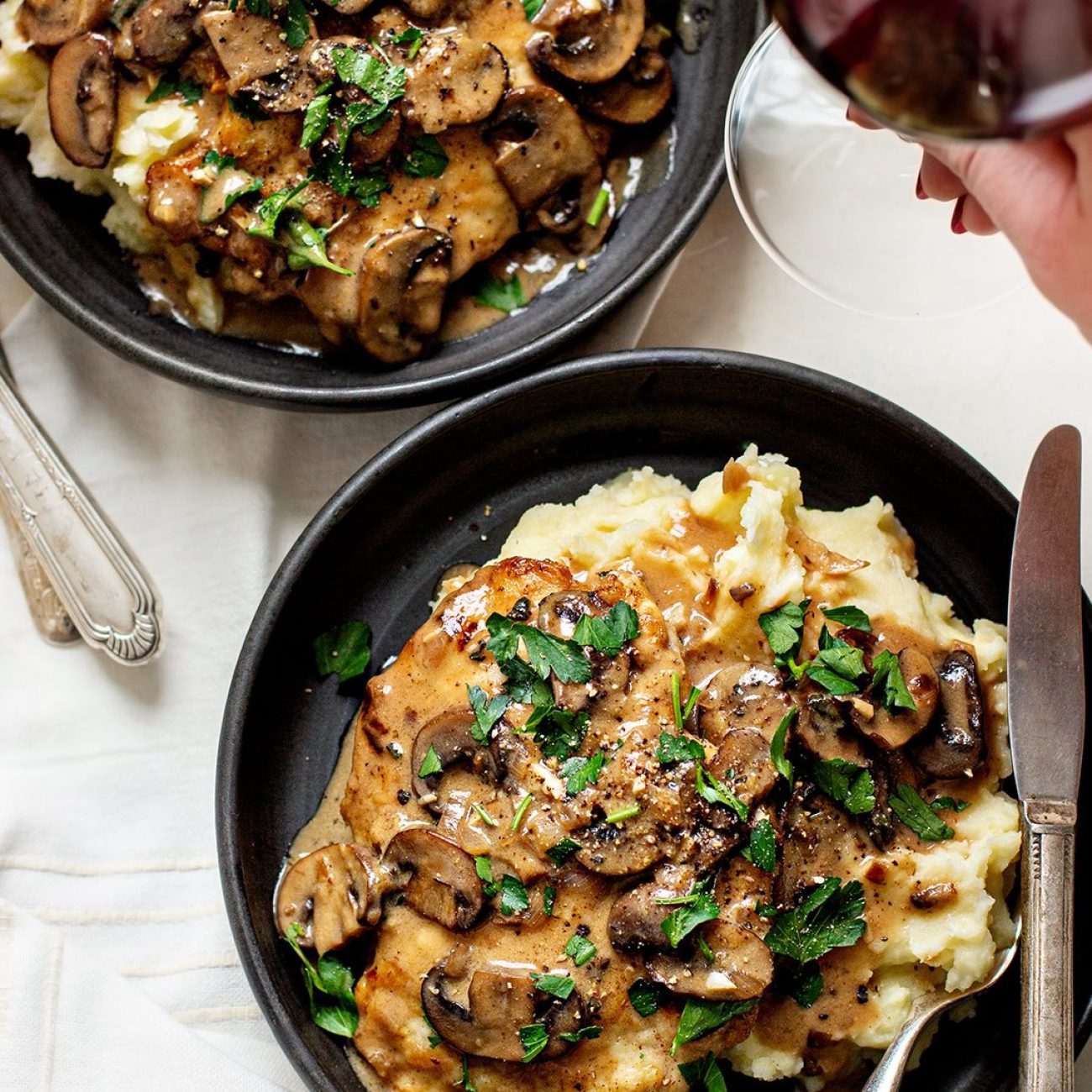 Pan-Roasted Chicken Breasts With Marsala