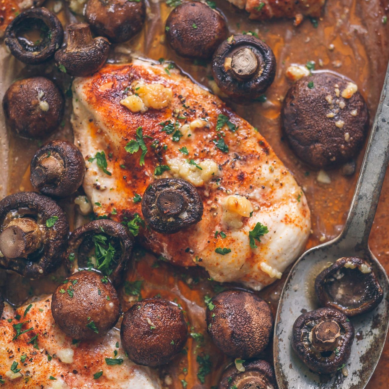 Pan-Roasted Chicken With Mushrooms And