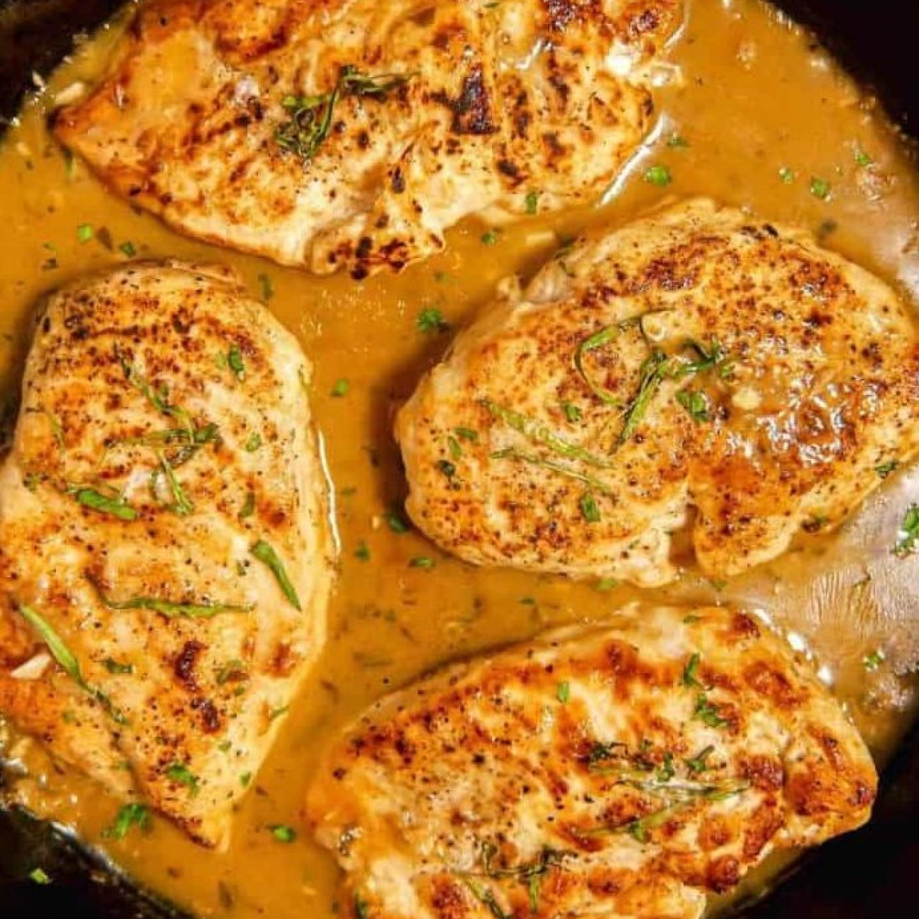 Pan-Seared Chicken With Mustard Sauce