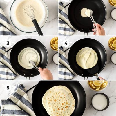 Pancakes With Lemon And Sugar For Shrove