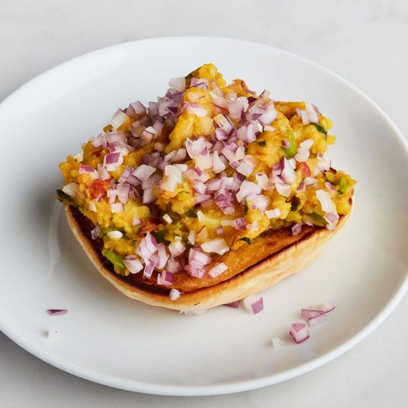 Pao Bhaji Vegetables On Rolls