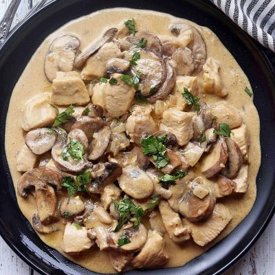 Paprika Mushrooms With Greek-Style