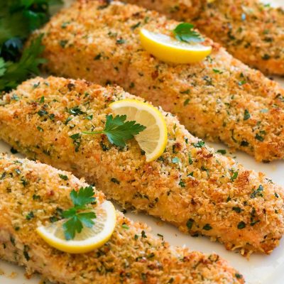 Parmesan Crusted &Amp; Baked Salmon