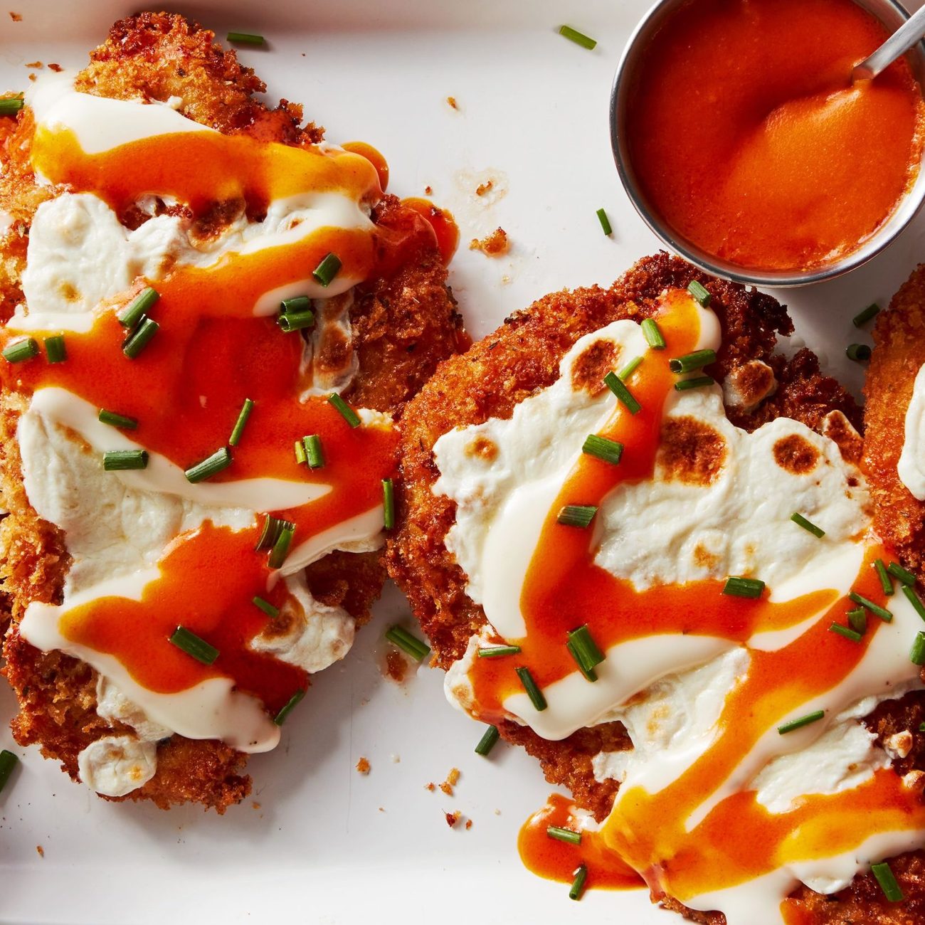 Parmesan Crusted Buffalo Chicken Breasts