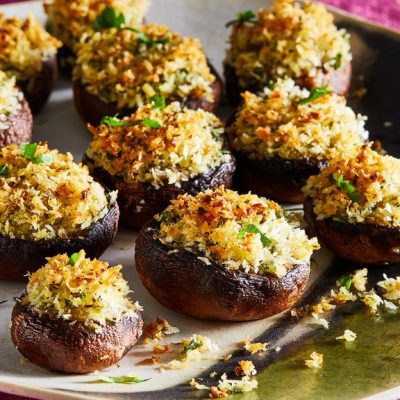 Parmesan- Garlic Stuffed Mushrooms