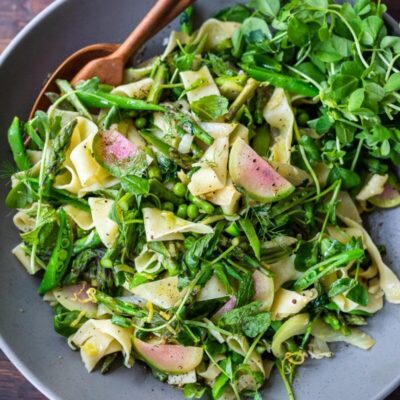 Pasta Primavera With Shrimp And Sugar Snap Peas