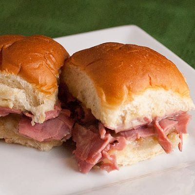 Peach-Glazed Hot Roast Beef Sandwiches