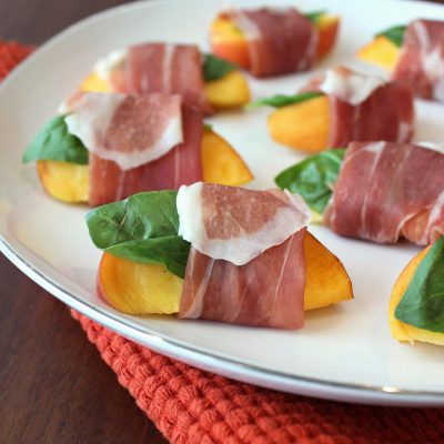 Peach, Prosciutto And Goat Cheese