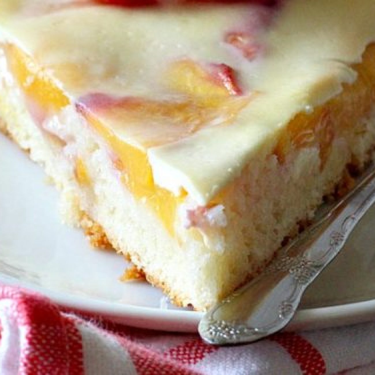 Peach Sponge – Custard Cake