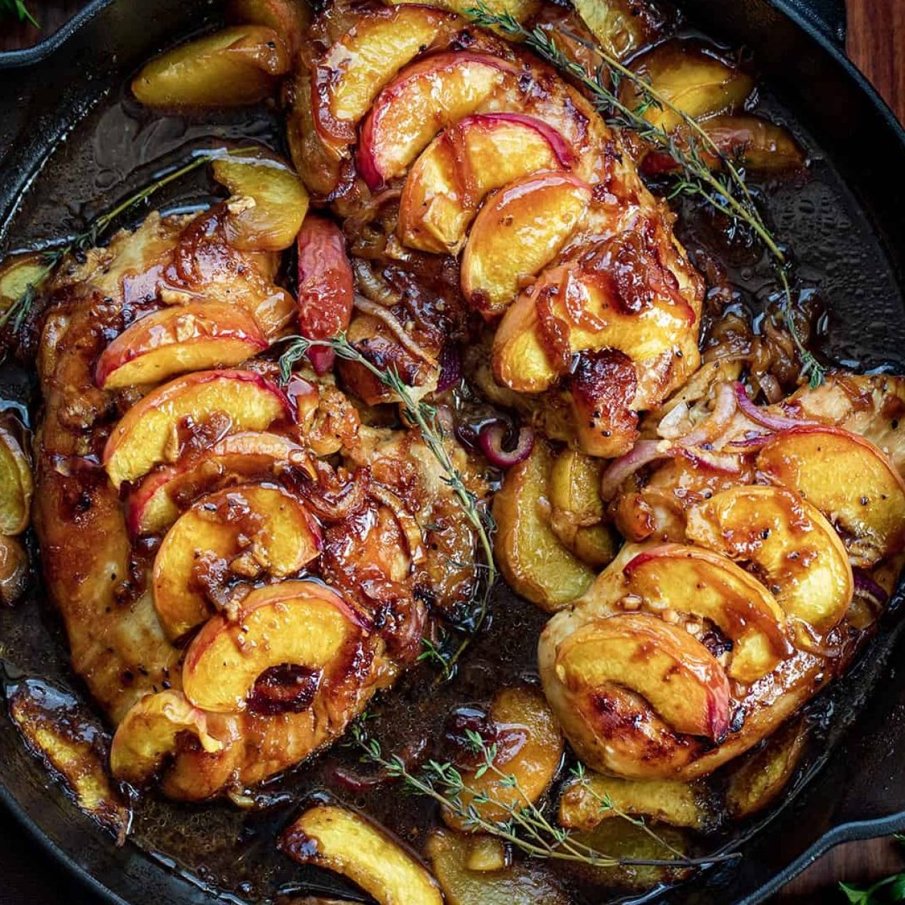 Peaches And Honey Baked Chicken