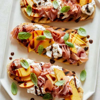 Peaches With Serrano Ham And Basil