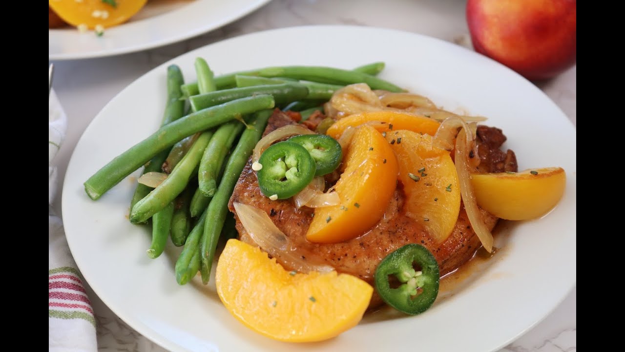 Peachy Crock Pot Pork Chops