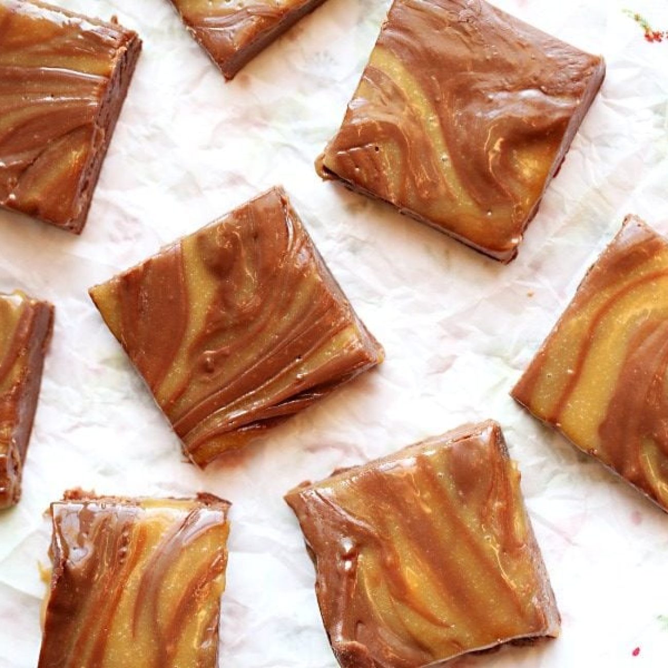 Peanut Butter And Chocolate Marble Fudge