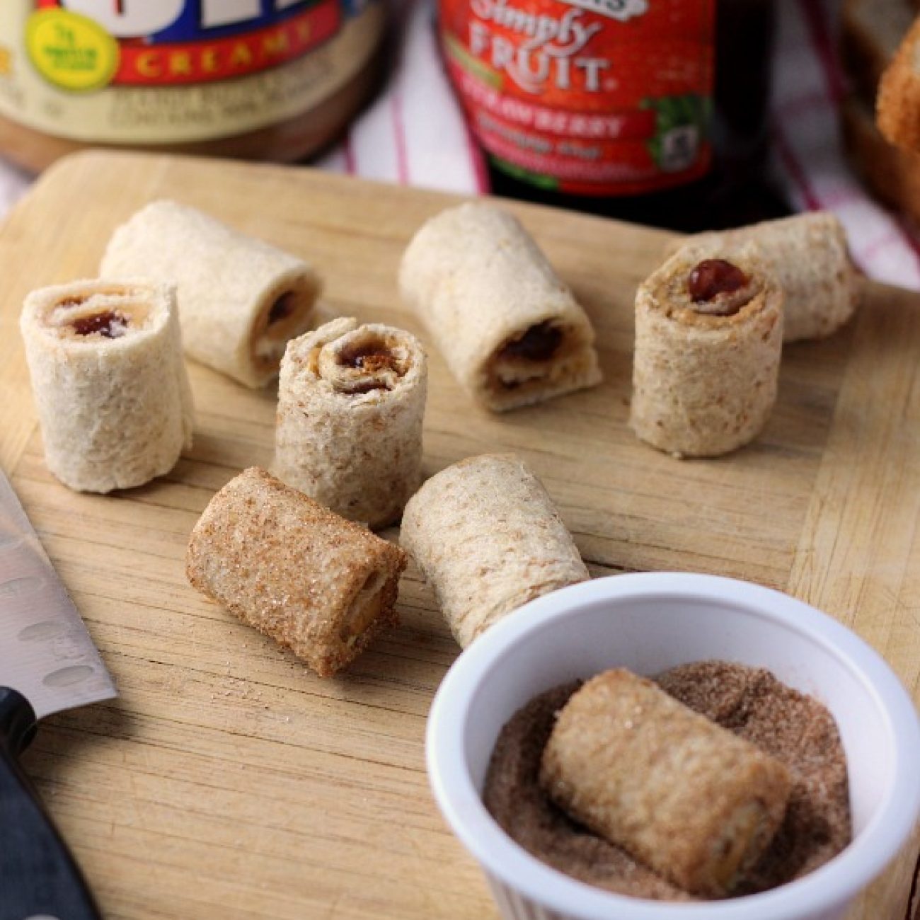 Peanut Butter And Jelly Sushi Rolls