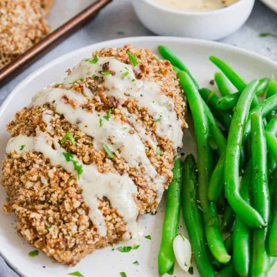 Pecan Crusted Chicken Breasts With Honey