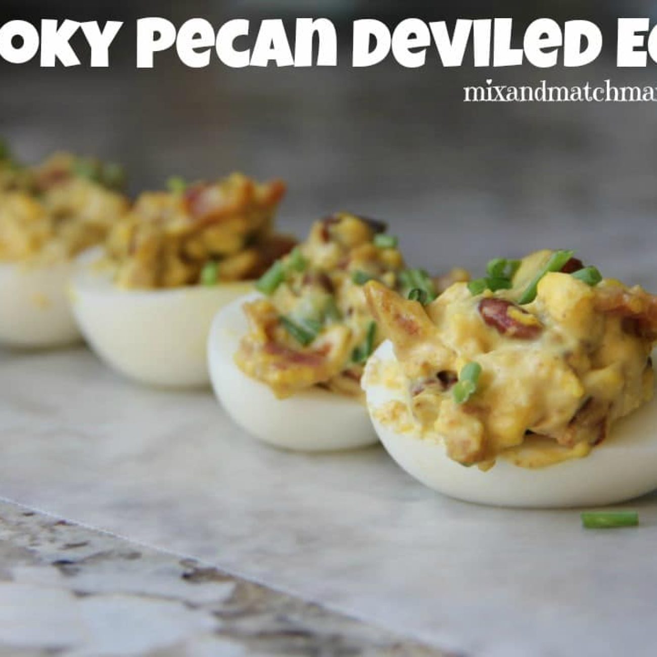 Pecan Stuffed Deviled Eggs