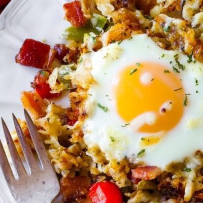 Peppers And Greens Skillet Hash