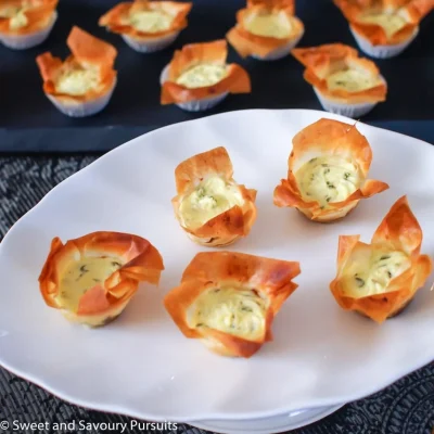 Phyllo Cups With Caramelized Onion Hors