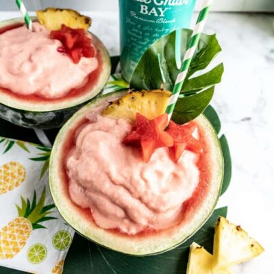 Pina Colada Marinated Watermelon