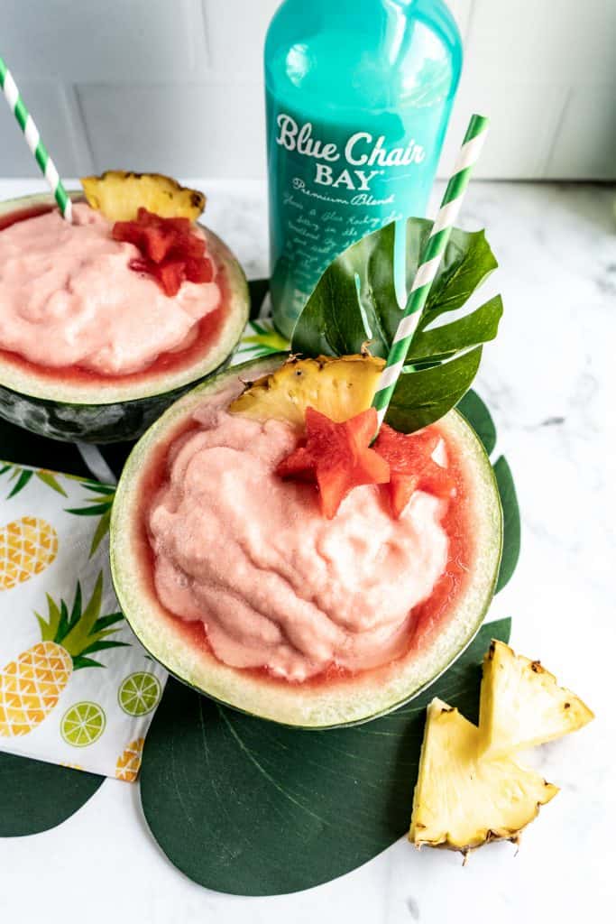 Pina Colada Marinated Watermelon