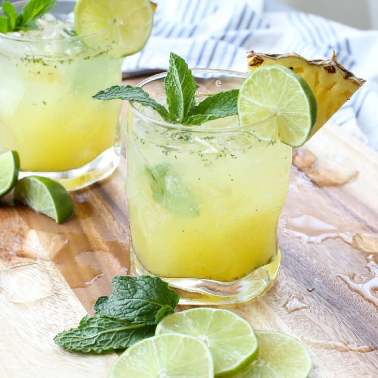 Pina-Lime Splash A Tropical Mixed Drink Recipe By J T