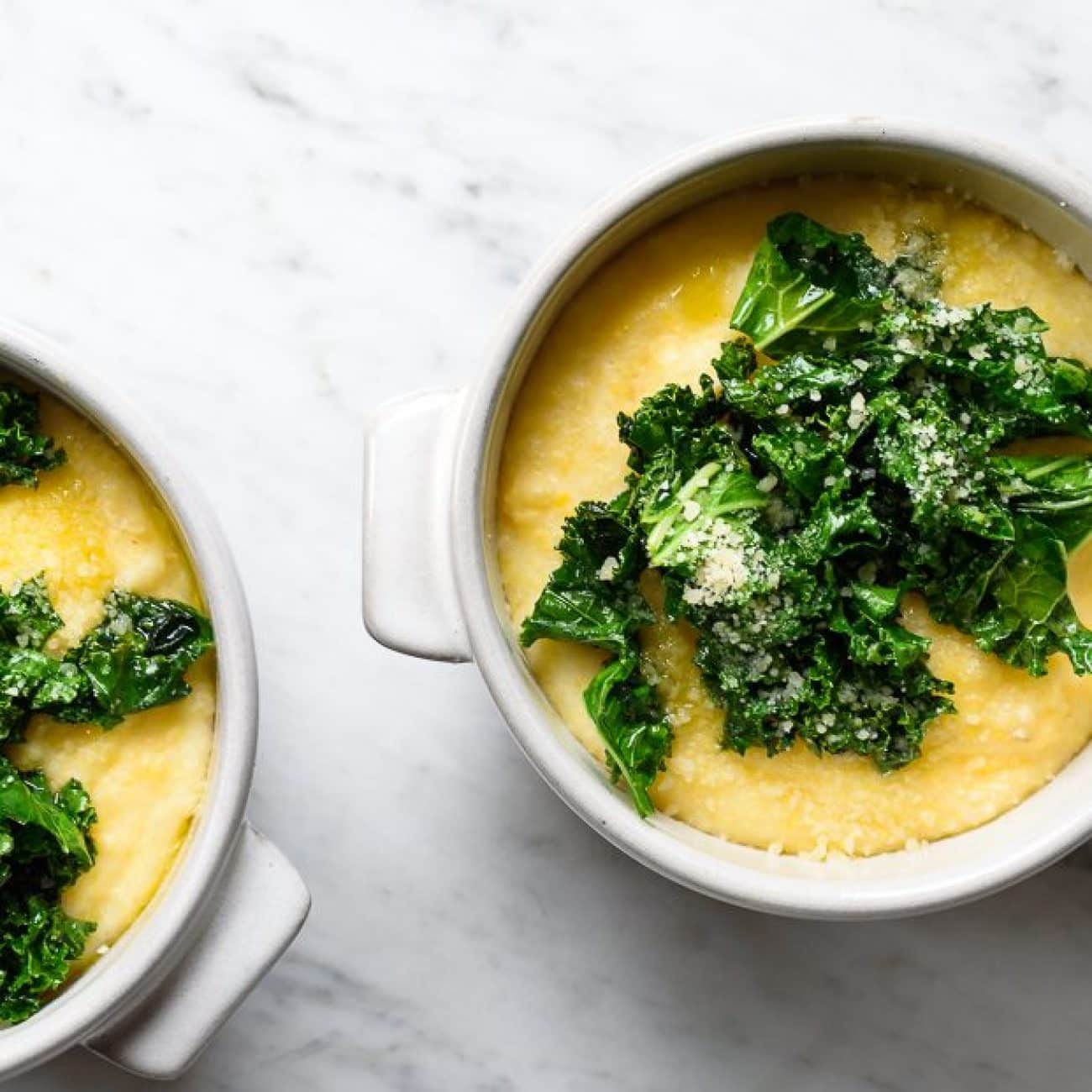 Polenta With Garlicky Greens