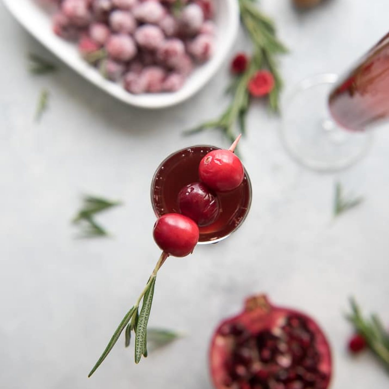 Pomegranate Cranberry Champagne