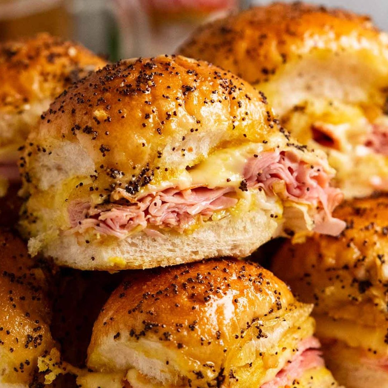 Poppy Seed Glazed Hot Ham And Cheese