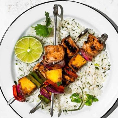 Poppy Seed Salmon Kebabs / Skewers