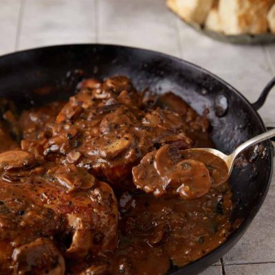 Pork Chops Smothered In Mushroom Gravy