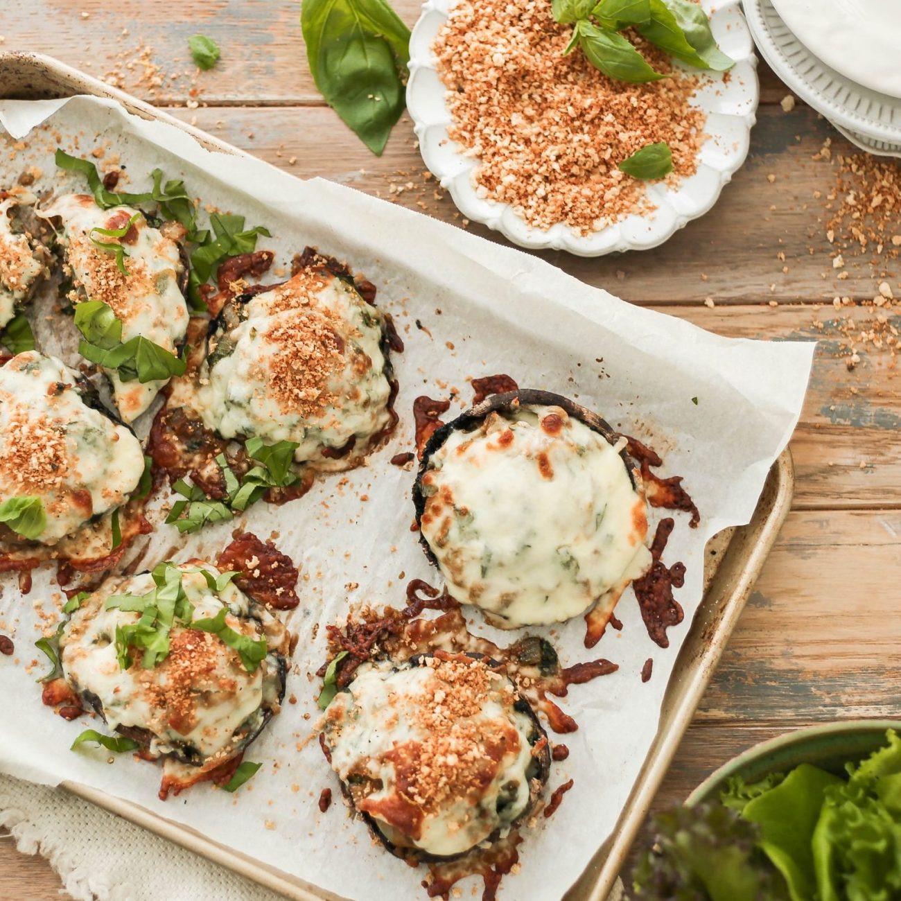 Portabella Mushrooms Stuffed With