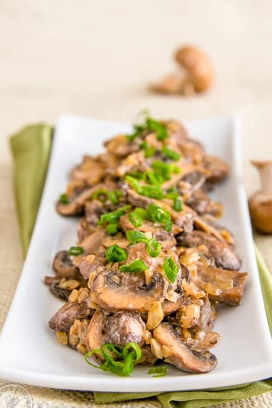 Portobello Mushrooms And Sour Cream And