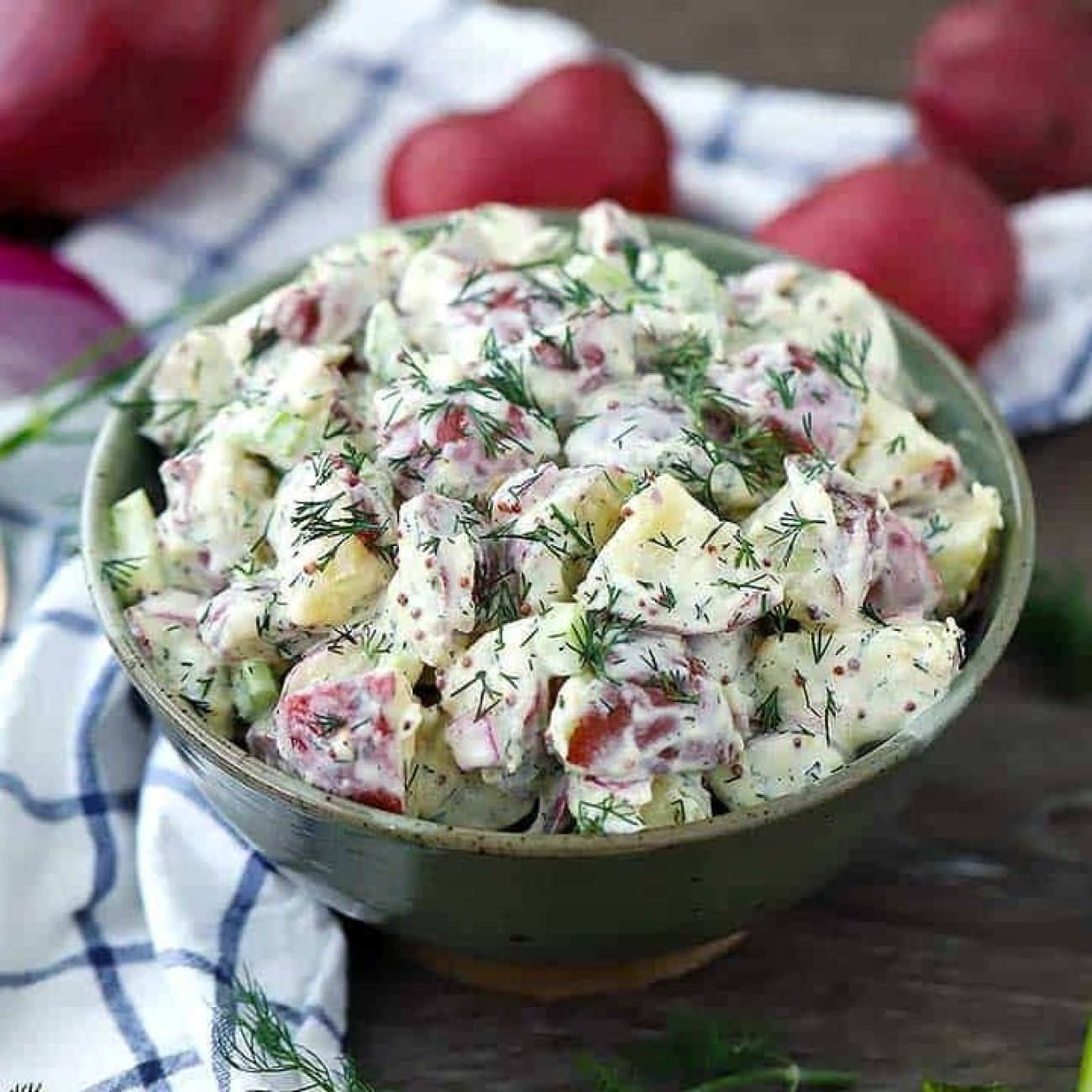 Potato, Egg And Corn Salad With Buttermilk