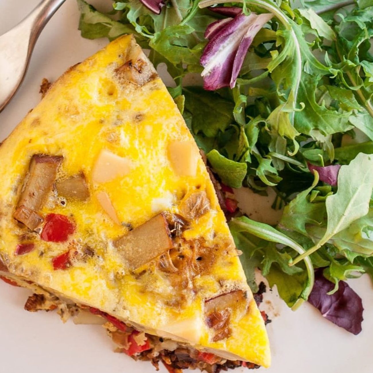 Potato, Red Pepper And Cheese Frittata