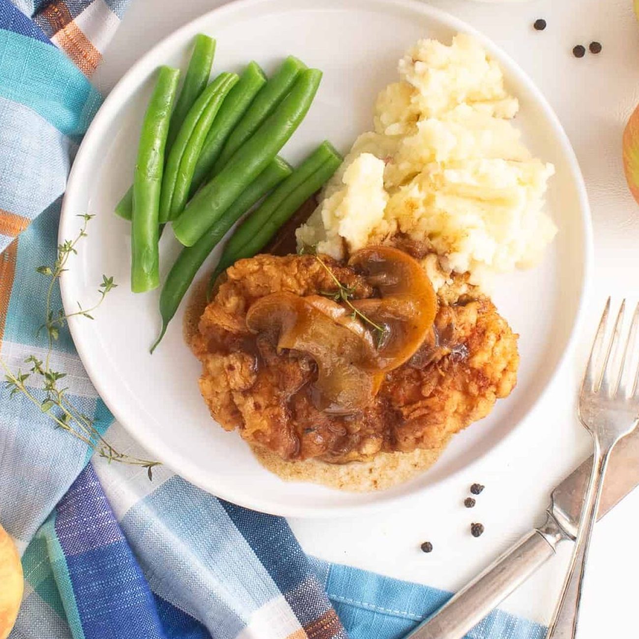 Pounded Pork Chop For Two