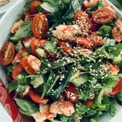 Prawn Salad With Mint, Basil And Coriander